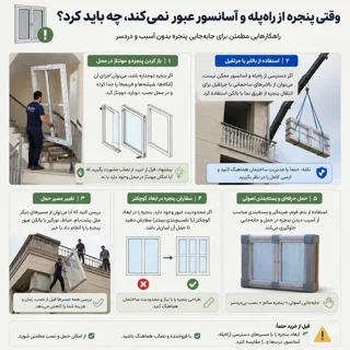 🏗️ حمل پنجره‌های بزرگ و فریم آلومینیومی و فلزی با جرثقیل در تهران